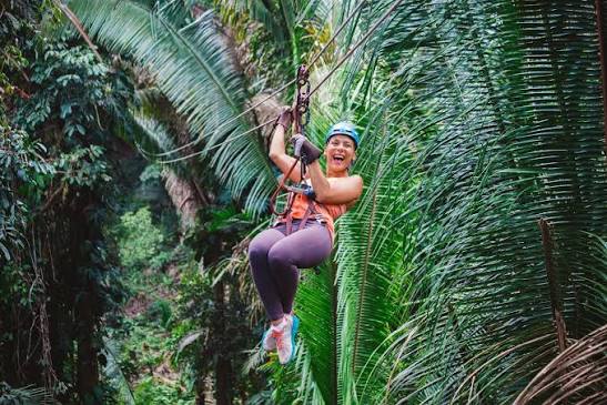 Zip Lining at Bugoma palms resort beach and hotel
